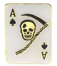 Ace of Spades Death Skull Card Vietnam Hat or Lapel Pin AK837 F4D11L picture