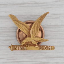 US Navy Master Machinist Academy Pin 10k Gold Military Eagle Badge picture