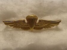 USMC “Force Recon” 1/20th 10K Gold Filled Jump Wings Small Size Vietnam Era picture