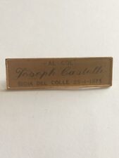 U.S. Air Force Colonel Named 1973 Brass Name Tag Gioia Del Colle ^ picture