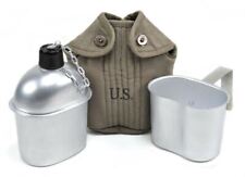 U.S. WW2 Canteen, Dark OD Canteen Cover dated 1944 and Canteen Cup picture