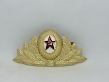 Vintage USSR Soviet Union Russia Red Army Star Insignia Gold-Tone Hat Pin Badge picture