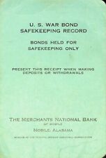 WWII U.S. War Bonds Safekeeping Record Booklet -CC-68 picture