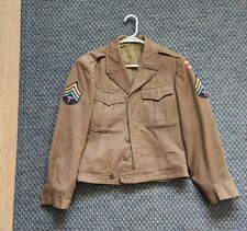 WW2 “Ike” Wool Field Coat Mens With Patches Size 36R WWII 40s US Vintage Army picture