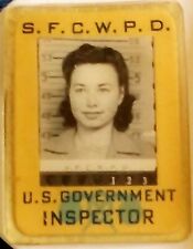 Rare WWII U.S. Japanese Internment Camp Inspector Badge California Genuine Item picture