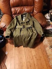 Vintage US Army Issue Man's Overcoat w Removable Liner Medium Short 50/50 Green picture