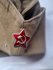 Vintage Pilotka Uniform Headdress Soviet Soldier USSR picture