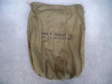 Vtg Vietnam War U.S. ARMY BARRACK Laundry Duffle Bag Olive Drab Stenciling picture