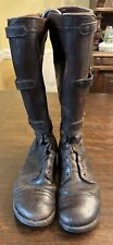 RARE WW2 US ARMY RIDING BUCKLE BOOTS 1941 SIZE 8 D BATTLE WORN CONDITION picture