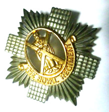 Royal Scots Cap Badge with The Royal Regiment Title Cap Badge Bi-Metal - RARE picture