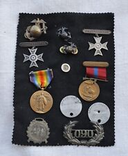 Vintage WWI USMC sharp shooter Medal collection named veteran picture