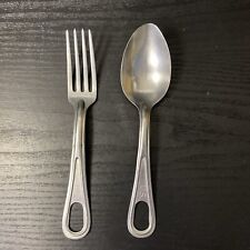 Genuine Vintage US Military Field Mess Stainless Spoon and Fork picture