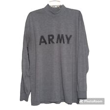 US Army Shirt Men's L Improved Physical Fitness Uniform IPFU Gray Mockneck picture