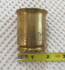 Trench Art, Brass Artillery Shell Cup engraved 