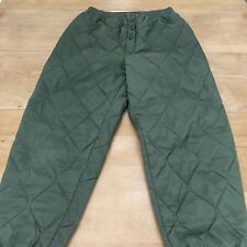 USAF Size Large Quilted Liner Flyers Trousers Green Insulated CWU-9/P picture