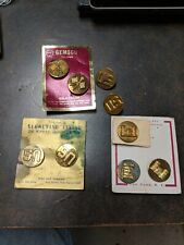24 KARAT GOLD PLATED US MILITARY PINS LOT.   USA MADE picture