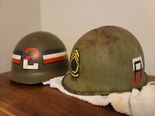 Original 1st Army WWII US M1 Helmet and Second Army Liner picture