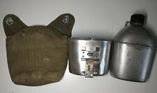 WWII WW2 U.S. Canteen 1945, Cup and Cover, Complete Set Original picture