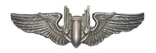 WWII US Army Air Force DETAILED FEATHERING Aerial Gunner Wings Pin STERLING picture