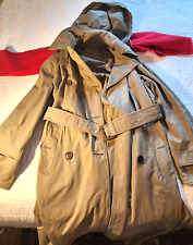 WWII WOMEN's MARINE CORPS USMC OVERCOAT & RED SCARF USMCWR picture