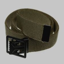 US MILITARY GRADE OD GREEN WEB BELT WITH BLACK BUCKLE 54
