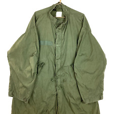 Vintage 1972 Military Parka Jacket Lined Size XL Green Vietnam Era 70s picture