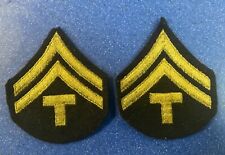WWII WW2 US ARMY  MILITARY JACKET UNIFORM COAT TECH CORPORAL RANK CHEVRON PATCH picture