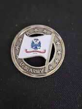 United States army flag and American Flag military challenge coin picture