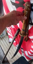 Ww2 Original IJA Signed Blade Sword With Tassel And Leather Coverd Scabbord  picture
