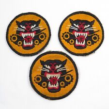 Vintage WWII Tank Destroyer Patch x3 WW2 US Army Shoulder Insignia 4 Wheel picture