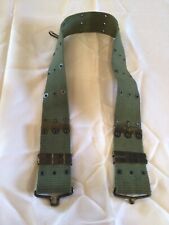 Vintage US Military Field Gear Tactical Belt Army Green Canvas Used picture