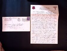 1950 Military Letter Company A 1st Battalion Medical Field Service School picture