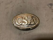 CIVIL WAR CS CSA CONFEDERATE ENLISTED FIELD BELT OVAL LEAD FILLED BUCKLE picture