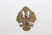 Vintage Spanish Civil War Military Eagle Red Cross 1930's Insignia Brass Badge picture