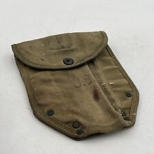 WWII US M1943 Folding Shovel E-Tool Cover Pre War? Rare Leather Accents picture