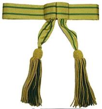 Sash Army Military Sash Waist Belt  Ceremonial Sash Gold Green  R1805 picture