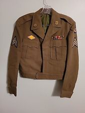 WWII Ike Jacket  Army 8th Airforce With patches and Sergeant Stripes  picture