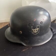 WWII German Police  Combat Helmet w/ Liner All Original picture