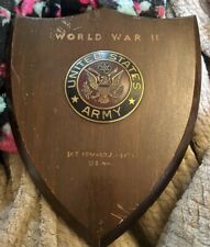 Vintage US Military Army WWII Memorial Plaque Sgt. Edward J. Heath picture