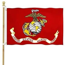 US Marine Corps USMC Military Flags 3x5 Outdoor US Marines (Officially Licensed) picture
