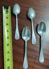 RARE 1936 GERMANY WW2 LUFTWAFFE MESS HALL ALUMINUM SPOONS  F.L.U.V. Lot Of 4  picture