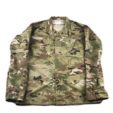Army Combat Uniform Shirt Adult Large Long Green Camo Long Sleeves picture