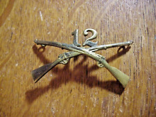 SPANISH AMERICAN WAR US Infantry Crossed Rifles with a 12  HAT BADGE picture