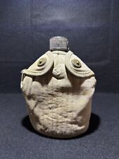 WW2 Canteen Ultra Vintage Rare USMC Canteen Cover And Canteen With Drain Hole picture