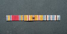 Original WW2 US Army Second World War Service Three Ribbon Rack ribbed frame picture