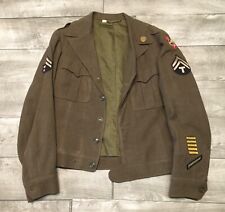 WW2 1944 Vintage US Army “Ike” Wool Field Coat Mens With Patches Size 36 L WWII picture
