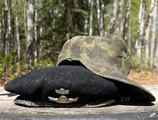 Chilean Army Commando Headgear Lot Camo Field Cap And Black Beret picture