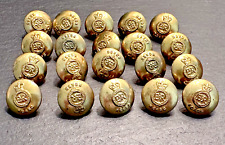20 VINTAGE (1901-1968) ROYAL CANADIAN ARMY SERVICE CORPS RCASC BRASS BUTTONS picture