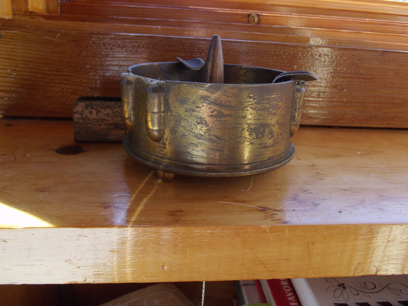 Vintage WWII Trench Art Brass Ashtray