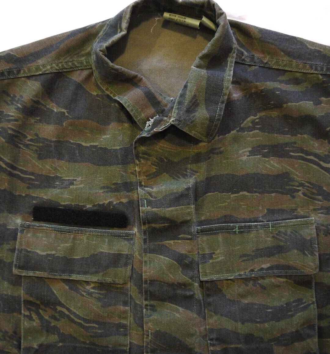 Mens Vintage US Military TIGER STRIPE Camo BDU Combat Coat size M